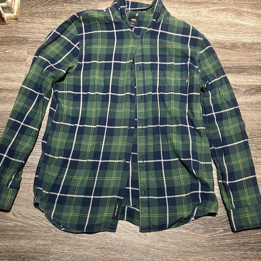 Green/Navy vans Flannel